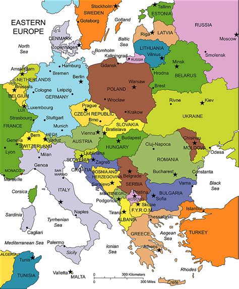 Eastern Europe Map, Eastern European countries.